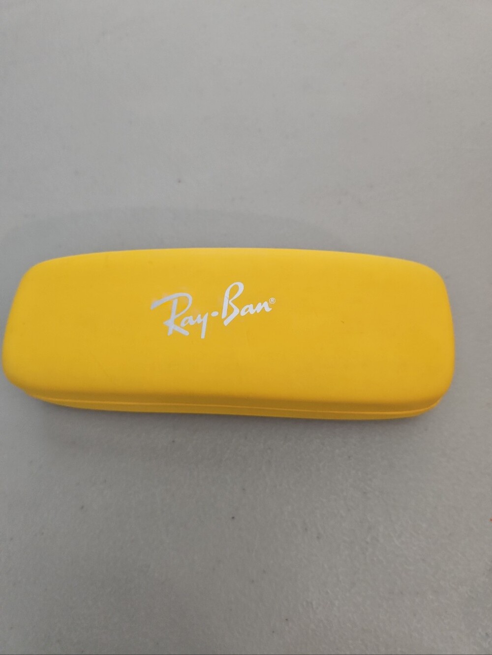 Authentic Ray-Ban Junior Kids Glasses Case Hard Shell Yellow Red Lining Preowned